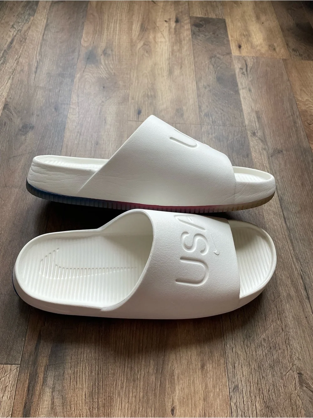 Nike Men's Size 12 Calm Slide Olympics USA White Sail FV5601-100